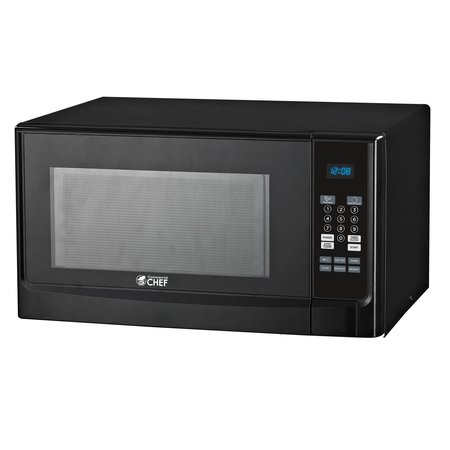 COMMERCIAL CHEF 1.4 Cu.Ft.Countertop Microwave Oven, 1100 Watts, Small Compact Size, 10 Power Levels, Black CHM14110B6C
